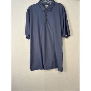 Callaway Golf Polo Shirt Mens Large Navy Blue Check Opti Dri Tech XL K1288
